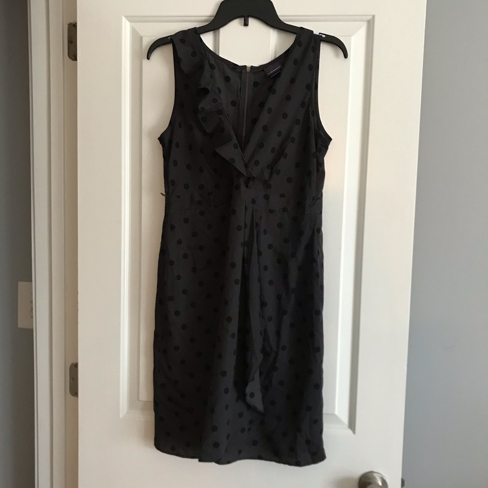 Black & Grey Polkadot Maternity Dress